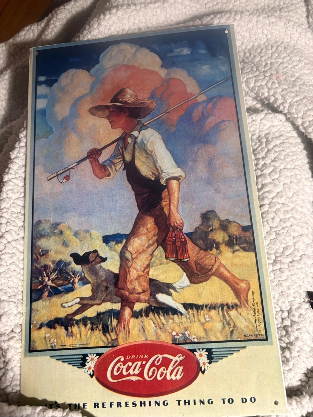 Coca Cola tin metal sign